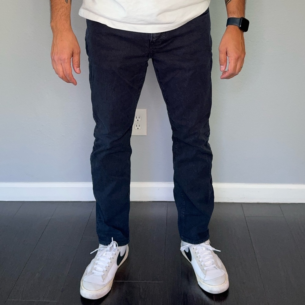 J Crew 484 Slim Fit Garment Dyed Jeans Size 34x30 Dark Blue